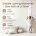 Growth Chart for Wall | Kids Height Chart Canvas Ruler with Wooden Storage Box | Waterproof Measuring Chart | Nursery