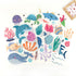 CELAENO Watercolor Ocean Animals Wall Decals - Peel and Stick Under the Sea Theme Wall Art for Kids Room, Bedroom