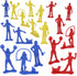Tim Mee PEOPLE Play Figures - 18pc Playset in Yellow, Red, & Blue - Made in USA