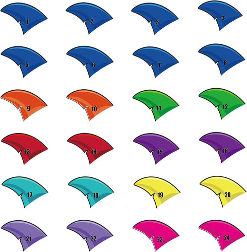FEPITO Pin The Fin on The Shark Game, 24 Pcs Fins for Shark Birthday Party Decoration Supplies