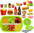 Taken All 26PCS Set 3 4 5+ Pretend Play Kitchen Food - Dessert Toys with Hamburger, Hot Dog, Fries, Drink & Tray