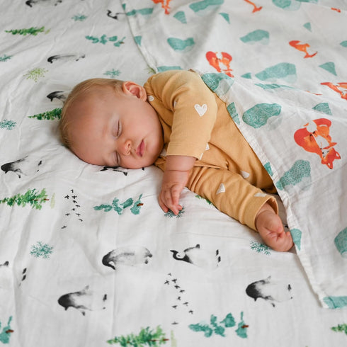 47x47 Inches, POMISO Muslin Swaddle Blankets for Boys & Girls, Newborn Receiving Blankets, Soft Breathable Baby