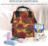 DWVTSLH Backpack Mummy Backpack Red Sunflower Diaper Bag Multifunction Nappy Bags Waterproof Large Capacity Travel