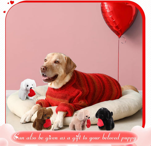 Syhood 20 Pcs Mini Labrador Plush Dogs - 4.72 Inches Puppy Dog with Keychain, Cute Stuffed Animal Party Favor