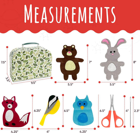 Woodland Animals Kids Sewing Kit, Educational Arts & Crafts Gift for Ages 7 to 13