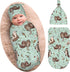 Osvbs Sets, Cute Sea Otters Newborn Swaddle Blankets Beanie Hat Soft Otter Baby Stuff Blanket Swaddle Sack for Baby