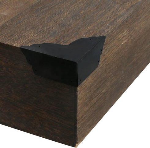 4 2.8"x2.8"x1.2"(LxWxH), 2.8" Mcredy Pcs Table Corner Protectors Black Metal Corner Guards & Edge Protectors with Nails