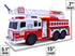 VEBO Fire Truck Motorized with Lights, Siren Sound, Working Water Pump, Rotating Rescue Ladder, Electric Fun Size 15"