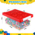 Vicenpal 4 Pack Toy Storage Containers with Lids, Brick Shaped Kids Toy Organizer Box for Building Blocks