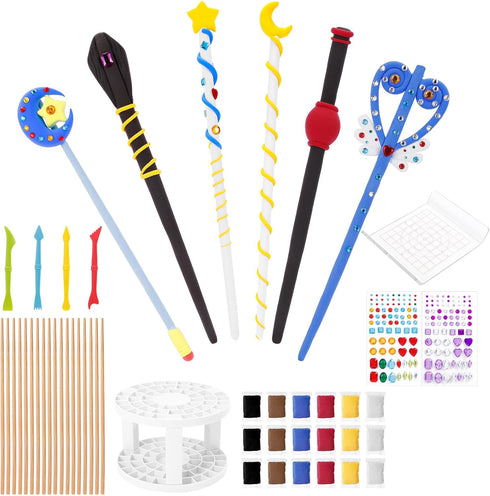 EnchantZone Magic Wand Making Kit DIY Wizard Princess Wand Craft Set for