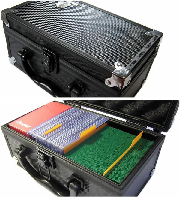 D3 Black Metal Storage Carry Case Cube for Trading Cards, Deck Box, TCG Protector Sleeve for MTG, YGO, Commander, EDH,