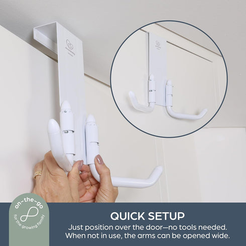 50lb Dreambaby StrollAway Over The Door Baby Stroller Hanger Heavy Duty Metal Hook Organizer with Load Capacity