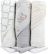 6 Set Hooded Baby Bath Towel and Washcloth Piece for Newborns Infants & Toddlers, Boys & Girls Baby Hooded Towels