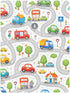 CZXW 52" 28" Cartoon Playful Roadways Crib Sheets Fitted x Natural Cotton Soft & Breathable for Baby Crib Mattress