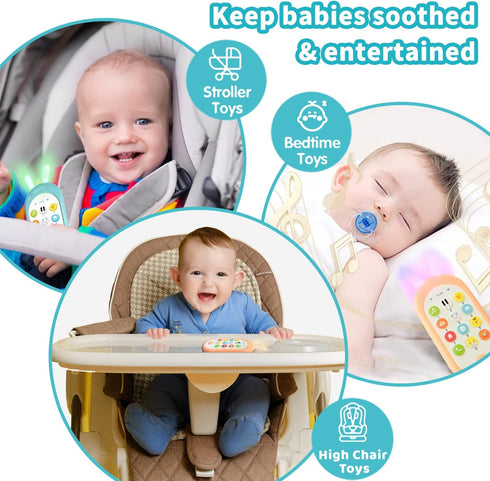 12 6 12 Richgv Baby Cell Phone Toy - Sensory Learning Toys with Functions, Light & Multi Sound Effects, Teething Toys