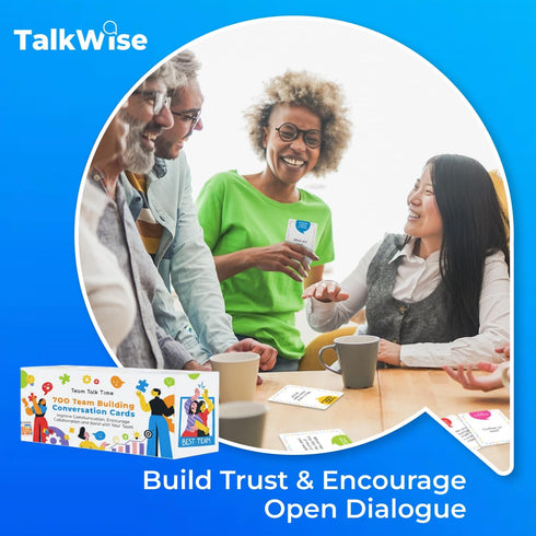 TALKWISE 700 Communication Team Building Conversation Cards for Coworkers, Fun Team Building Games for Work, Cards