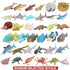 18 Pack Set, Assorted Ocean Animal, Stretchy and Floating Rubber sea Animals Toy Mini Realistic Under The Sea Life