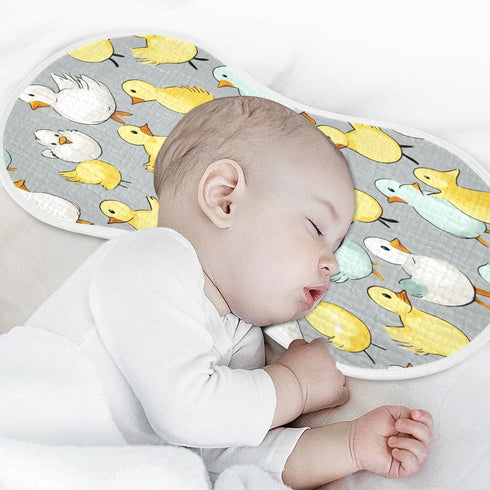 Bulletgxll Set 4, Cute Ducks Unisex Baby Burp Cloths of Soft Absorbent Organic Cotton Muslin Burping Cloths for Newborn
