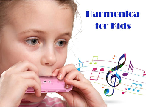 Color Blues Harmonica - Key of C Musical Instrument Toy for Kids, Toddlers, and Beginners