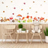 Watercolor Mushroom Wall Decals Colorful Mushroom Wall Stickers Cute Animal Autumn Leaf Wall Stickers Peel and Stick