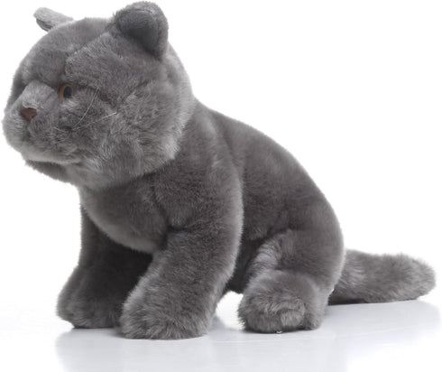 Lifelike British Shorthair Cat Plush Stuffed Animal Toy - British Shorthair Cat Model 32cm