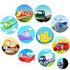 Zonon 10 Pcs Potty Training Stickers Traffic Toilet Target Sticker Reusable Potty Targets