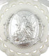 3 1/2 Inch Moulded Acrylic White Crib Medal with Guardian Angel for Baby Nursery Decor