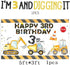 BEOXAGAR 90 3rd 3rd 3 Pcs Dump Truck Party Decorations for Boys Baby .Construction Birthday Party SuppliesConstruction