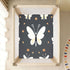 Bseiialft 52 28 White Butterflies Flowers Crib Sheets for Boys Girls Soft and Breathable Cotton Baby Sheets