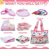 Set 16 Pack Baby Doll Accessories in Gift Box, Baby Doll Feeding Caring Kit with Pacifiers & Diaper Bag & Magic