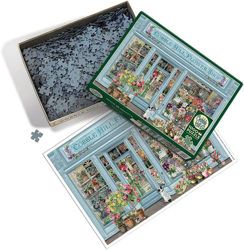 Cobble Hill 1000 Piece Puzzle - Parisian Flowers with Sample Poster Included