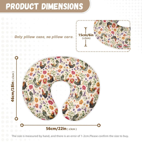 Sarogrorin 2PCS Floral Chickens Baby Car Seat Cover Stretchy Carrier Covers for Stroller/Shopping Cart Nursing Pillow