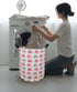 19.7 Laundry Hamper, Waterproof Canvas Storage Bins, Collapsible Clothes Organizer Basket for Kids Baby Room (elephant)
