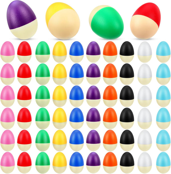 Yeshone 100 Pieces Egg Shakers Bulk Musical Instruments Percussion Maracas Egg for