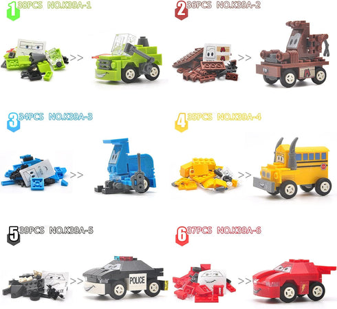 12 Pack Surprise Eggs with Construction Vehicles, Building Block Car Toys for Boys, Party Favors for Kids Birthday Gift