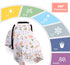 Summer/Hot Muslin Car Seat Cover for Babies, Metplus Breathable Infant Carseat Cover Lightweight Baby Carrier Cover