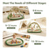 5 Tummy Baby Play Gym & Activity Mat, Baby Play Mat with Detachable Toys, Promotes Motor Skills & Sensory Development