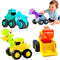 Snugzy Press to Go Car Toys for Toddler 1-3,4 PCS Push Go Dinosaur