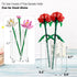 Beautyflier Vase Holder for Lego Flowers - Clear Flower Vase Compatible with Lego Flower Building Block Kit, Gift for