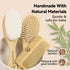 BubblePanda Set Baby Hair Brush and Comb Ultra Soft Goat Hair Bristles, Natural Bamboo Baby Brush for Cradle Cap