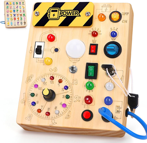 Konijiwa Busy Board - Montessori Toys for 1-3 Years Old Boys &
