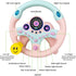 YIYZAOF Kids Steering Wheel Toy for Car Backseat with Light and Music,Suction Cups Base-Interactive Simulated Driving
