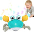 Baby Toys Crawling Crab - Infant Tummy Time Light-up Musical Toys for 0-12 Months, Interactive Toddler Gifts