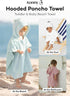 Konny Baby Hooded Towel Rayon from Bamboo Cotton Baby Bath Beach Towel Hooded Poncho, Oeko-TEX, Ultra Soft & Quick-Dry