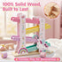 1 4 2 Lehoo Castle Wooden Car Ramp Toys for Year Old Girl Birthday Gifts, Unicorn Montessori Toys for One Year Old