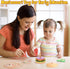 Montessori Toys for 3 Year Old - Wooden Burger Stacking Toys for Toddlers - Educational Fine Motor Skill Toy