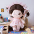 CALEMBOU Plush Doll, 20cm Cute Cotton Doll with Skeleton, Kawaii Anime Plushies Gift with Doll Clothes