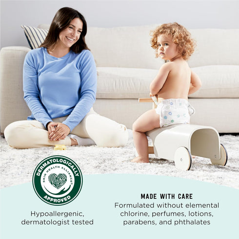 Mama Bear Gentle Touch Diapers, Hypoallergenic, Size 3, 168 Count (4 Packs of 42) - Amazon Brand, White