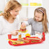 Pretend Play Food Set for Children, 15 PCS Removable Fast Food Playset with Tray