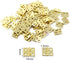 Honbay 50PCS Miniature Dollhouse Hinges Jewelry Box Tiny Hardware Accessories with 200PCS Screws (Gold)